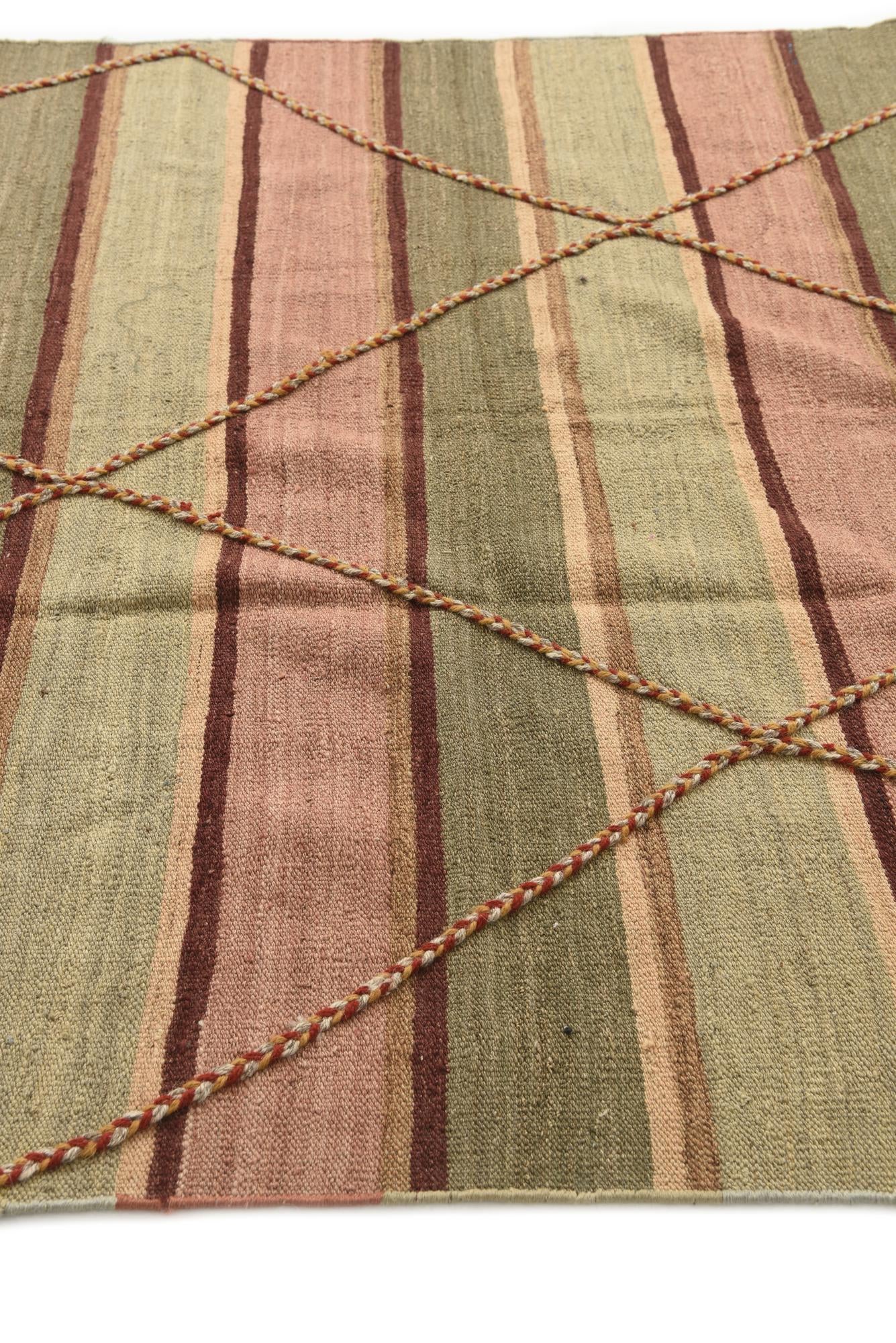 5' 7 x 8' 6 Hand Woven Kilim Modern Wool Rug