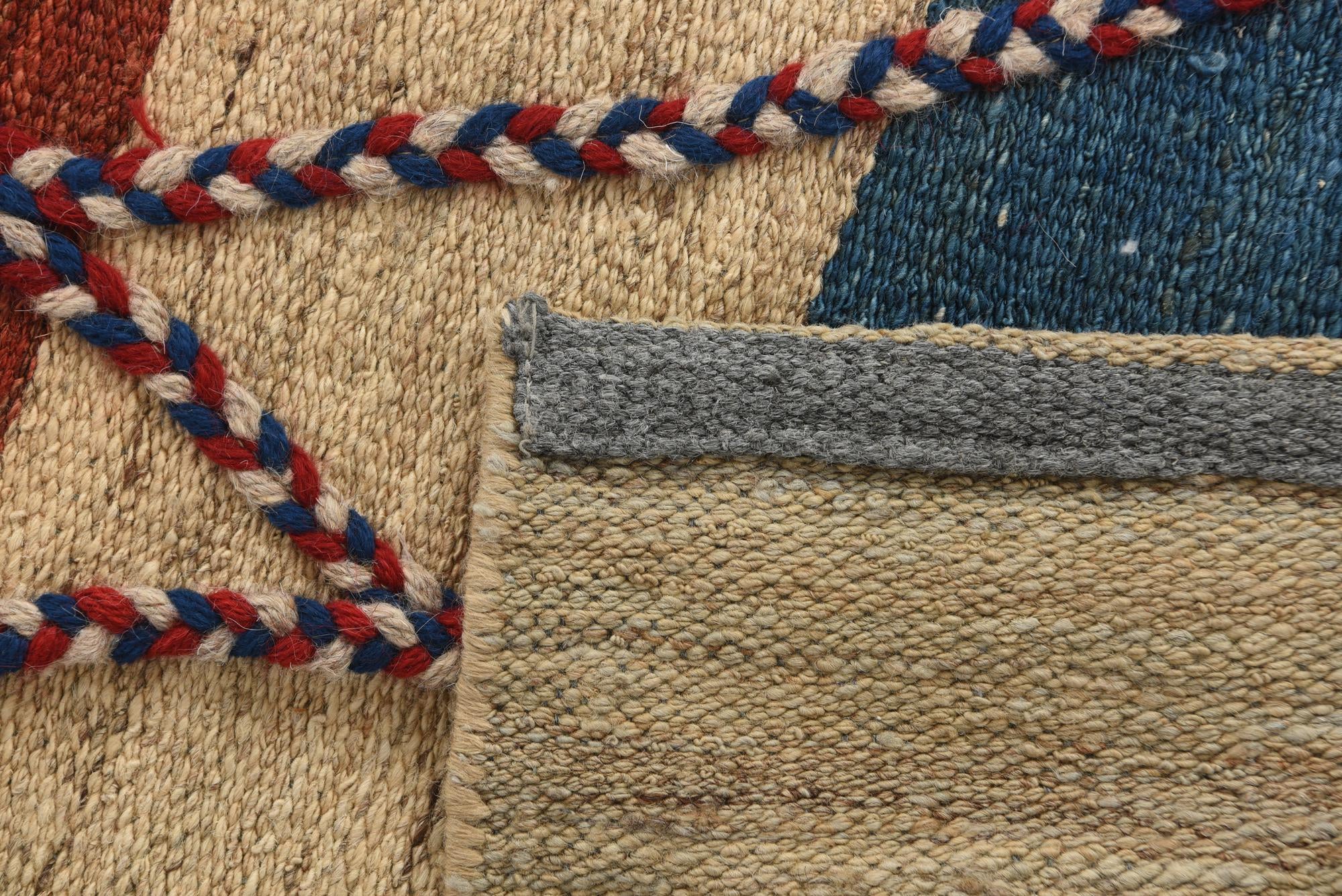6' 3 x 9' 9 Hand Woven Kilim Modern Wool Rug