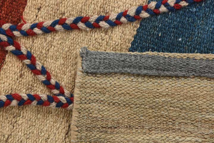 6' 3 x 9' 9 Hand Woven Kilim Modern Wool Rug