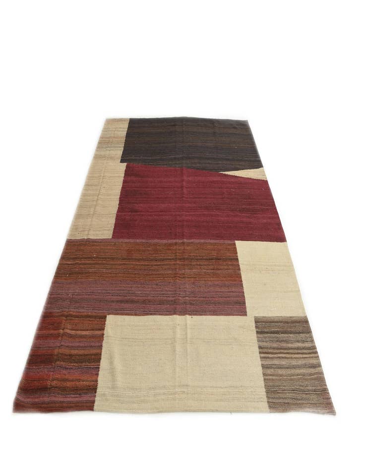 Detail image of 6' x 8'  Hand Woven Kilim Modern Wool Rug