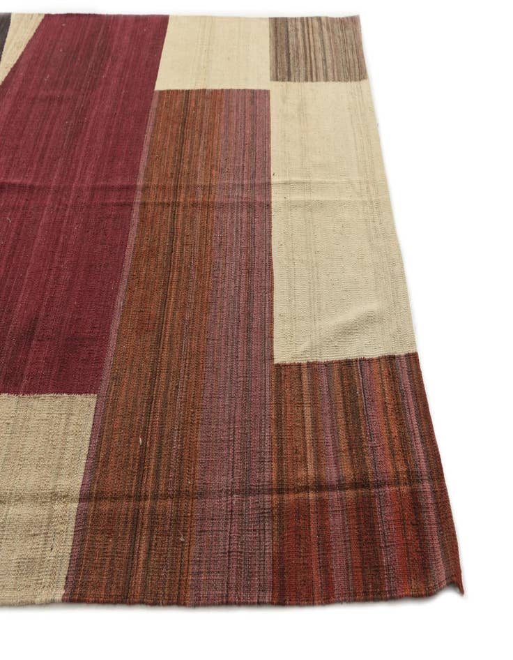 Detail image of 6' x 8'  Hand Woven Kilim Modern Wool Rug