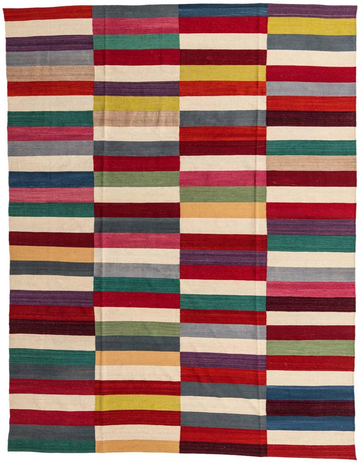 Detail image of 8' 2 x 11' 4 Hand Woven Kilim Modern Wool Rug