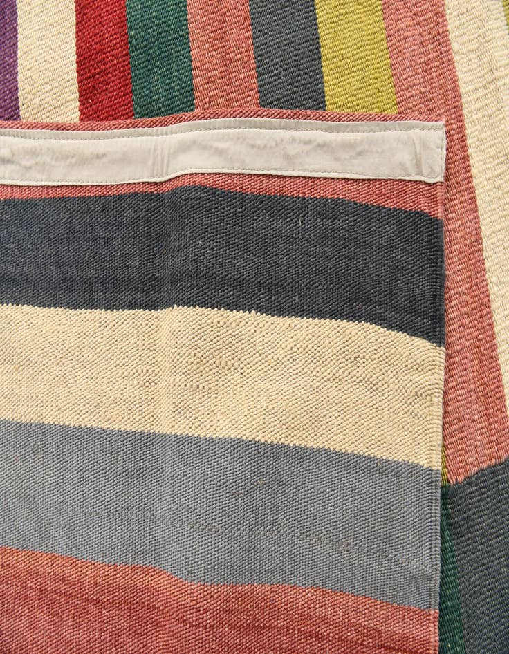 Detail image of 8' 2 x 9' 9  Hand Woven Kilim Modern Wool Rug