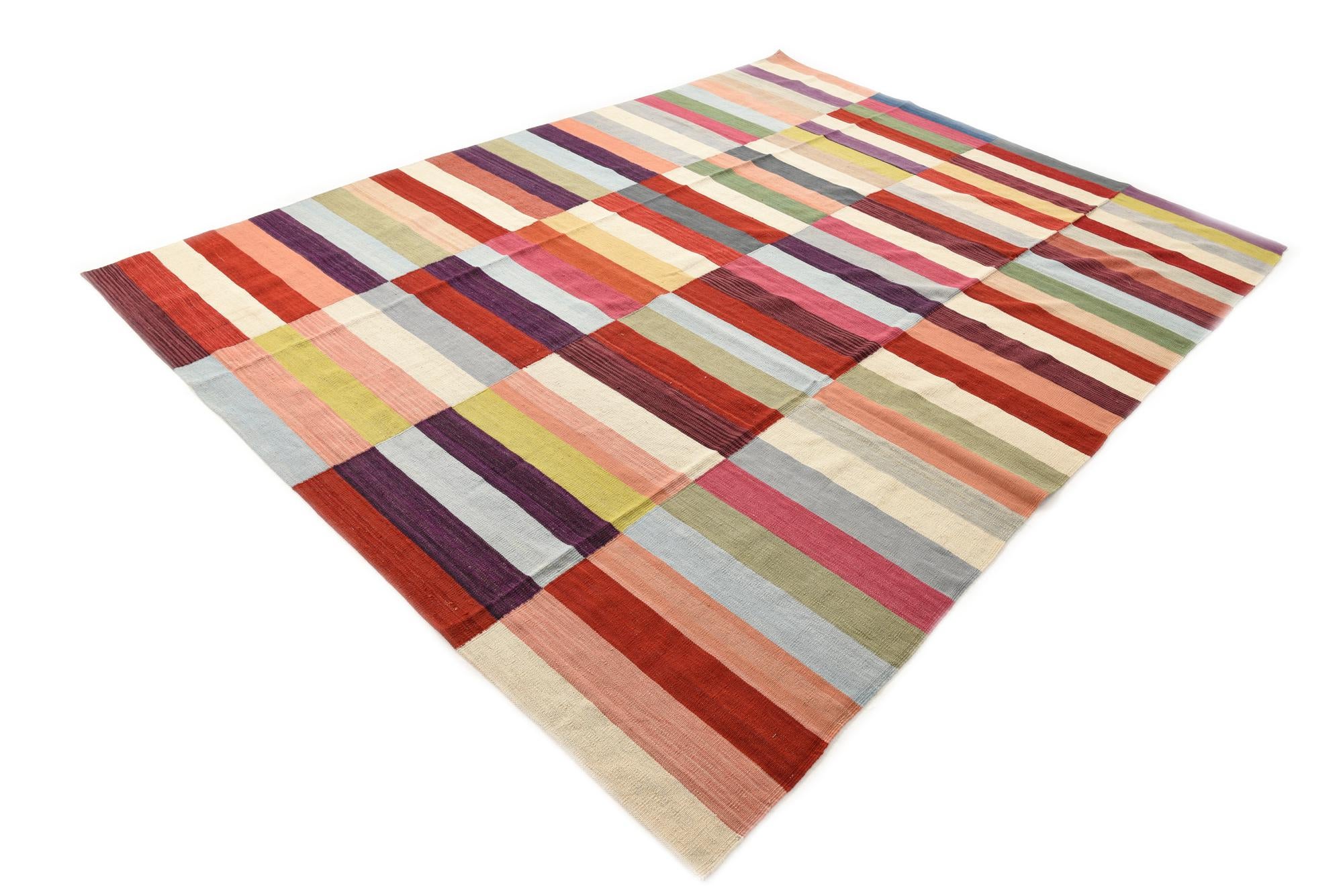 8' 7 x 11' 5 Hand Woven Kilim Modern Wool Rug