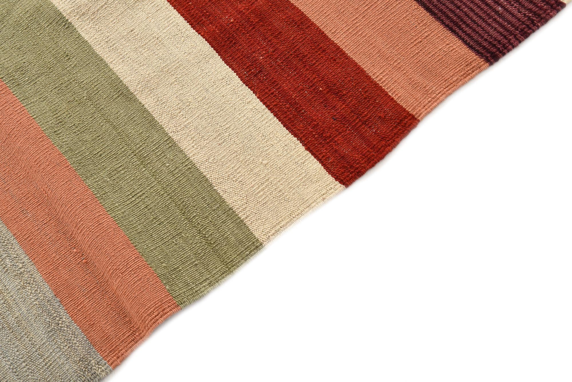 8' 7 x 11' 5 Hand Woven Kilim Modern Wool Rug