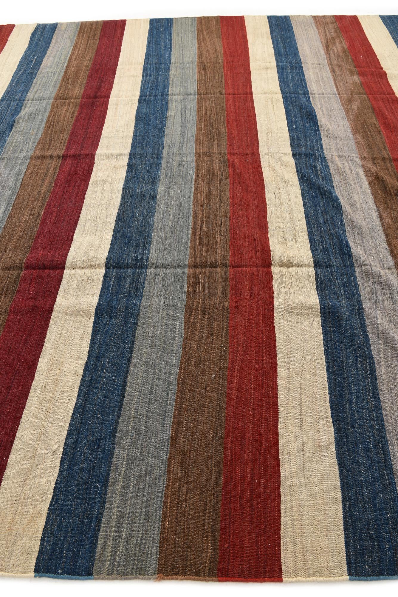 9' 8 x 13' 1 Hand Woven Kilim Modern Wool Rug