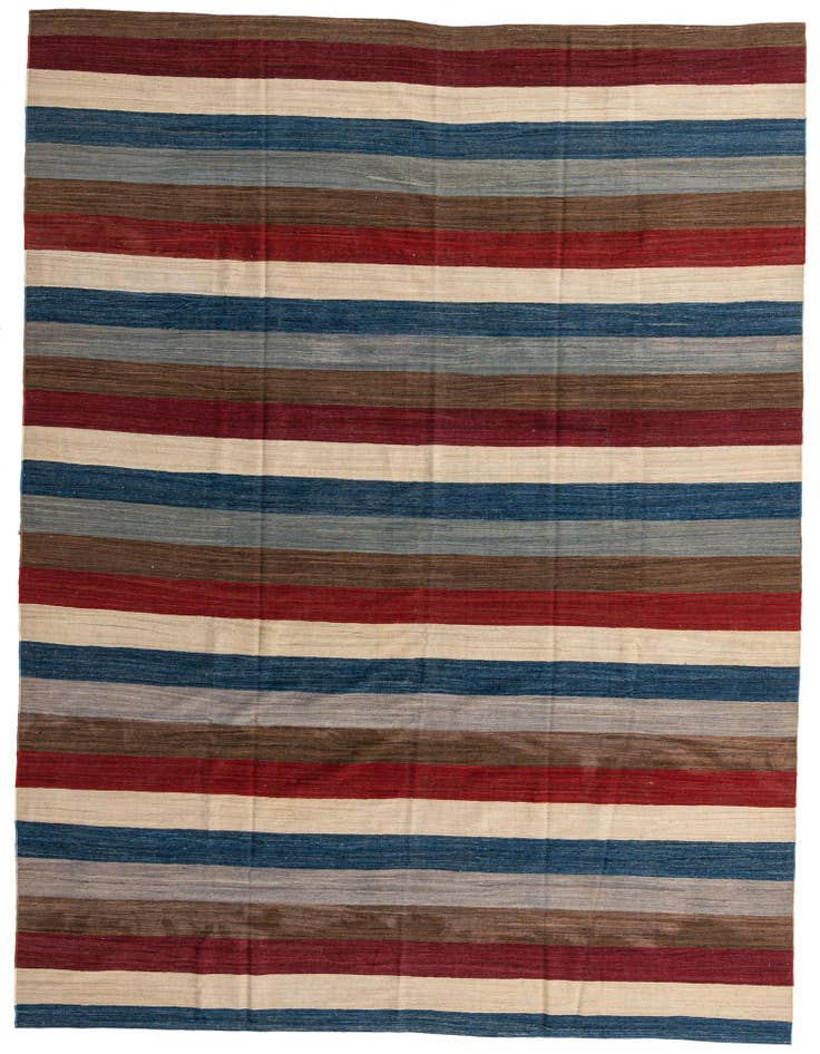 Detail image of 9' 8 x 13' 1 Hand Woven Kilim Modern Wool Rug