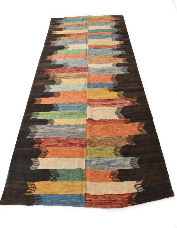 Detail image of 6' 9 x 9' 7 Hand Woven Kilim Modern Wool Rug