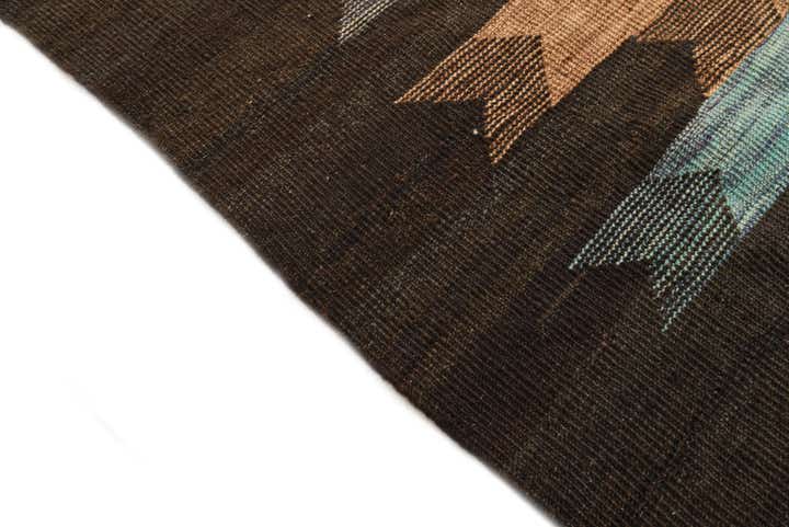 6' 9 x 9' 7 Hand Woven Kilim Modern Wool Rug