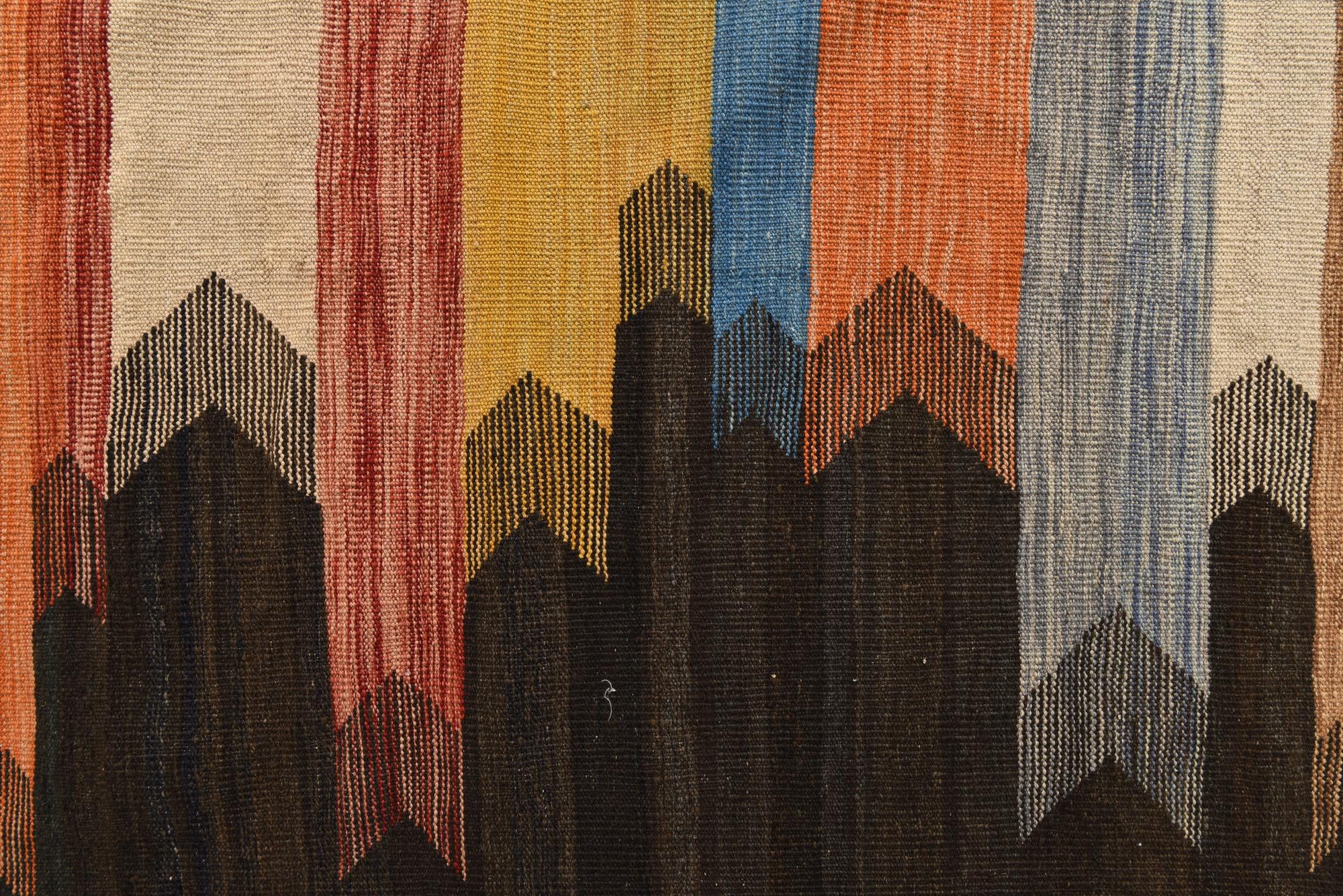6' 9 x 9' 7 Hand Woven Kilim Modern Wool Rug