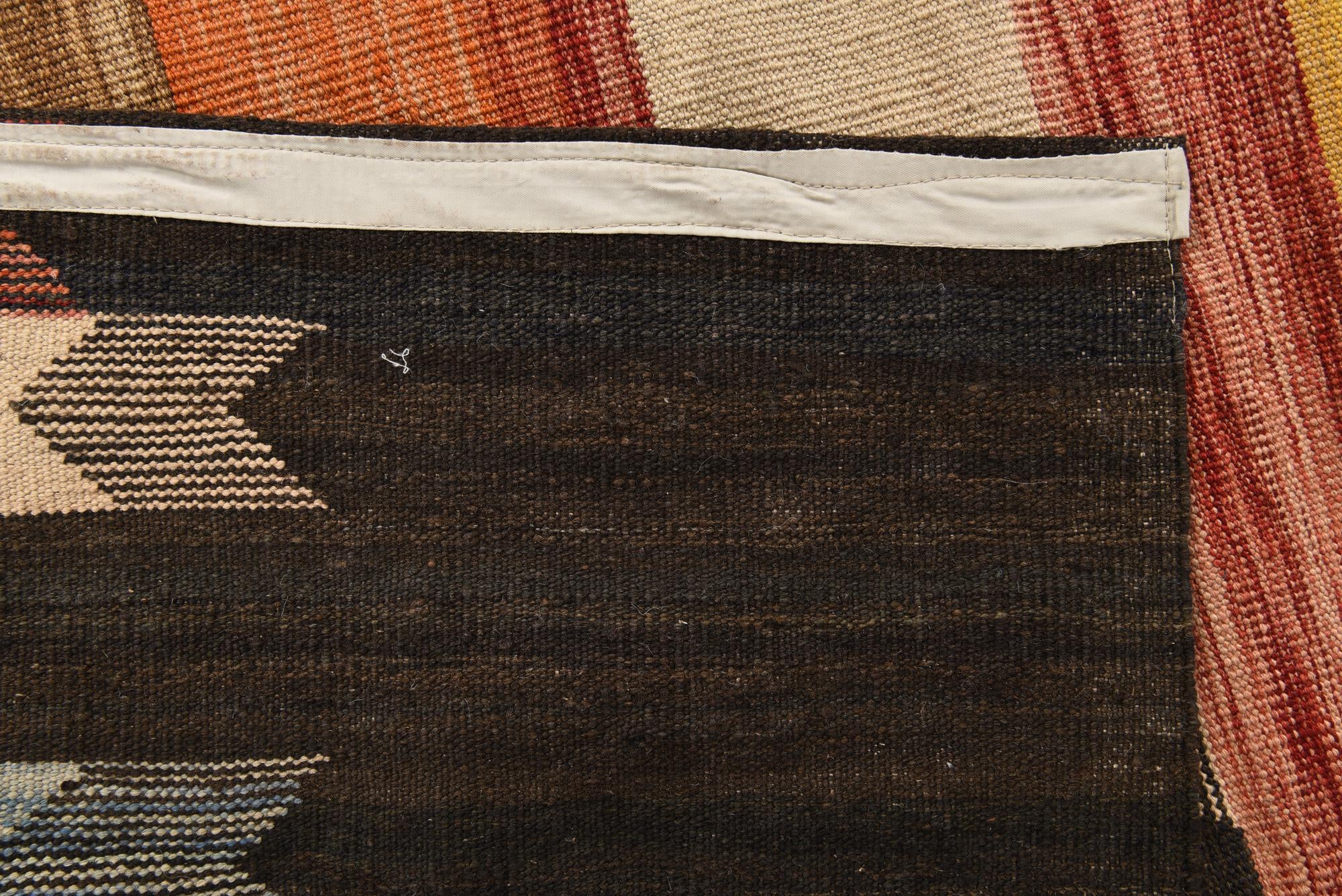 6' 9 x 9' 7 Hand Woven Kilim Modern Wool Rug