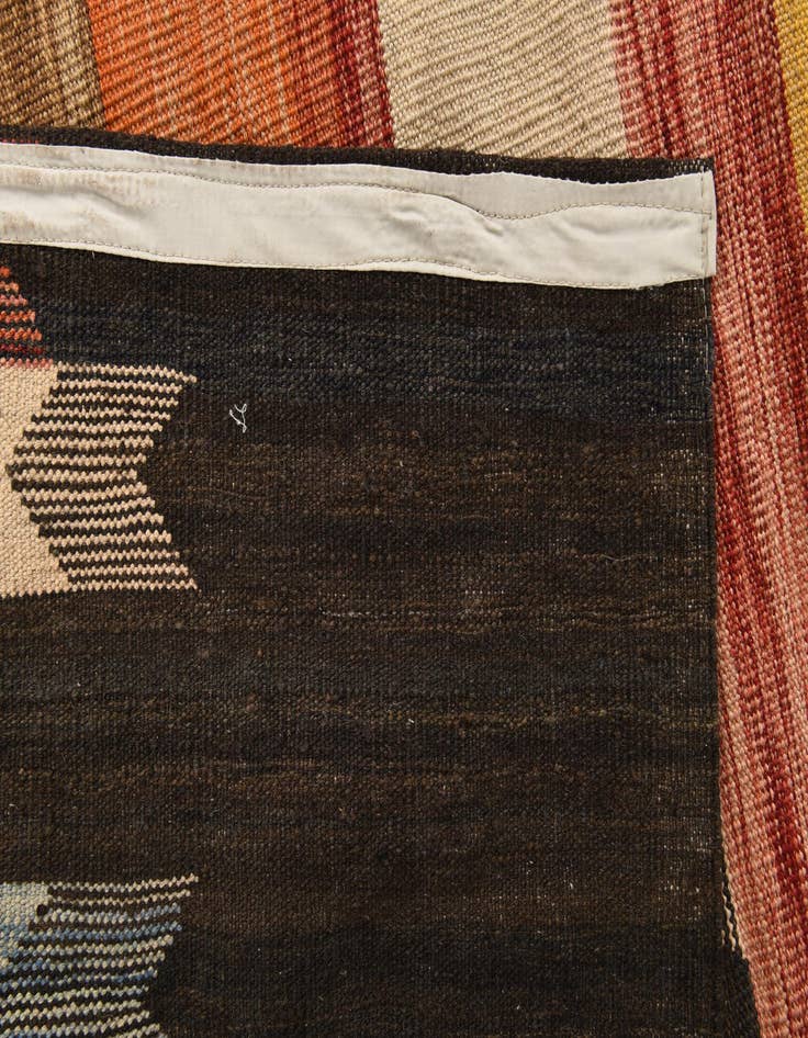 Detail image of 6' 9 x 9' 7  Hand Woven Kilim Modern Wool Rug