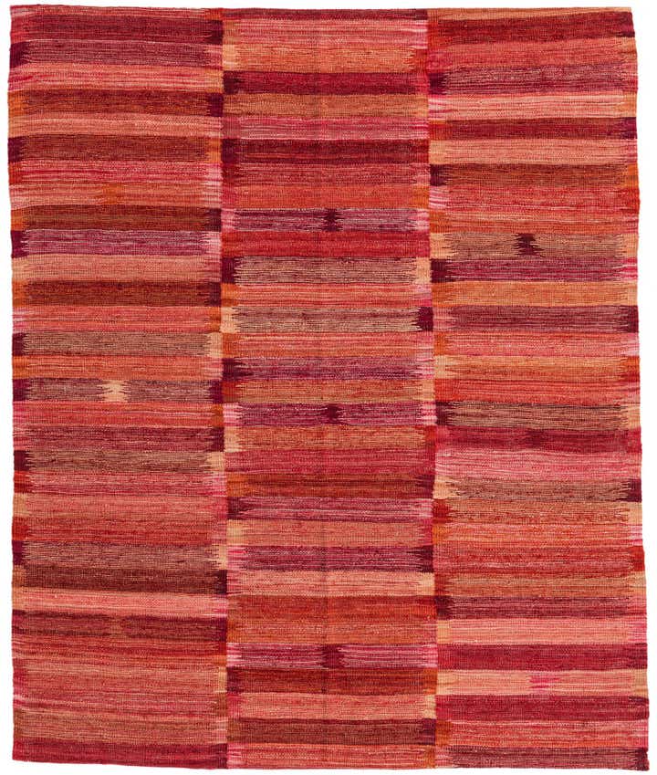 5' 3 x 6' 4 Hand Woven Kilim Modern Wool Rug