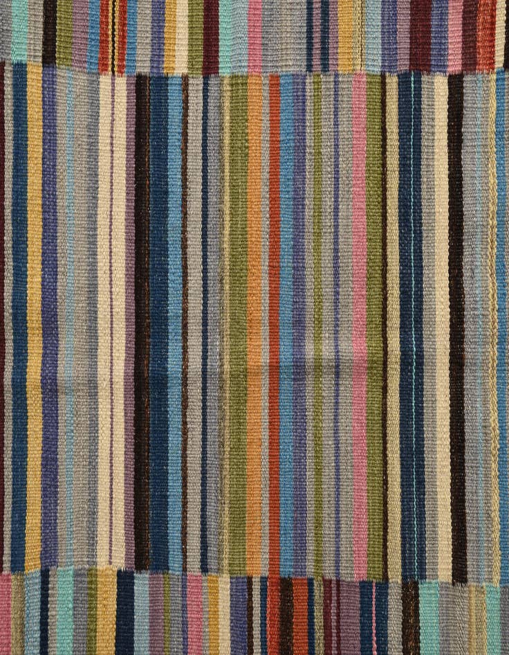 Detail image of 4' 7 x 6' 4  Hand Woven Kilim Modern Wool Rug