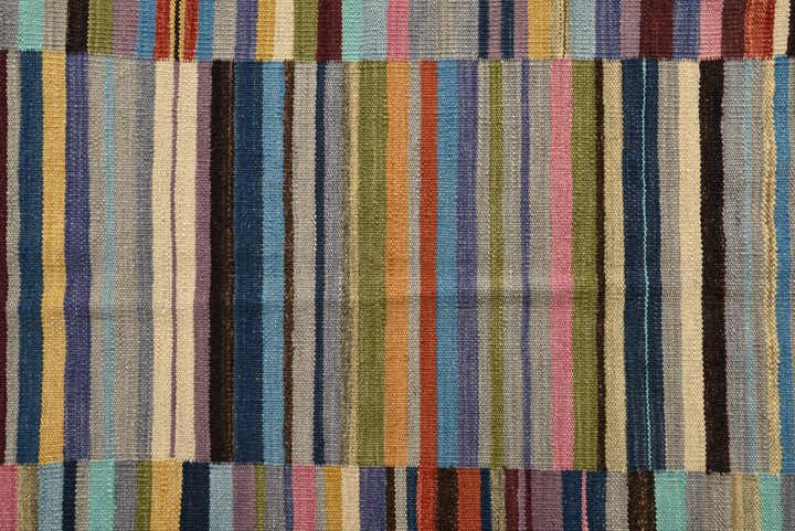 4' 7 x 6' 4 Hand Woven Kilim Modern Wool Rug