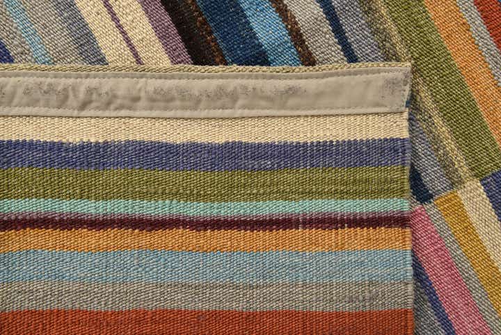4' 7 x 6' 4 Hand Woven Kilim Modern Wool Rug