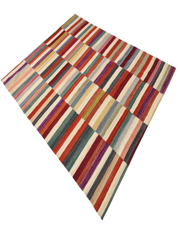 Detail image of 5' 10 x 7' 8  Hand Woven Kilim Modern Wool Rug