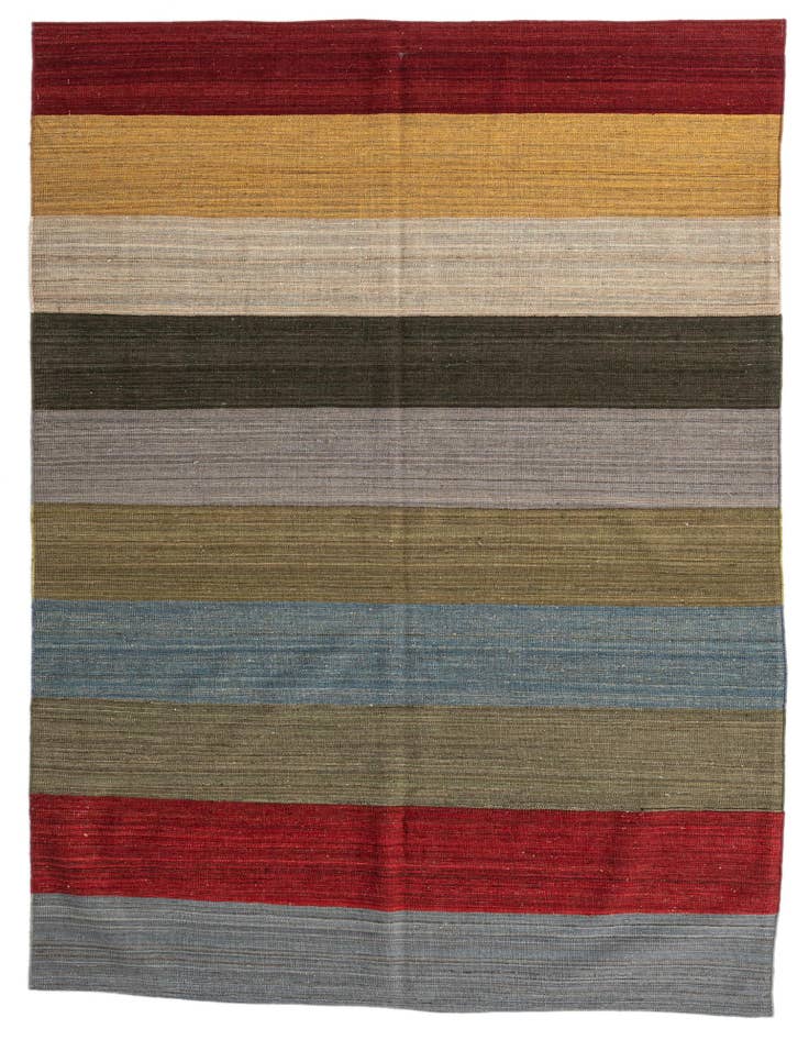 Detail image of 5' 10 x 7' 10 Hand Woven Kilim Modern Wool Rug
