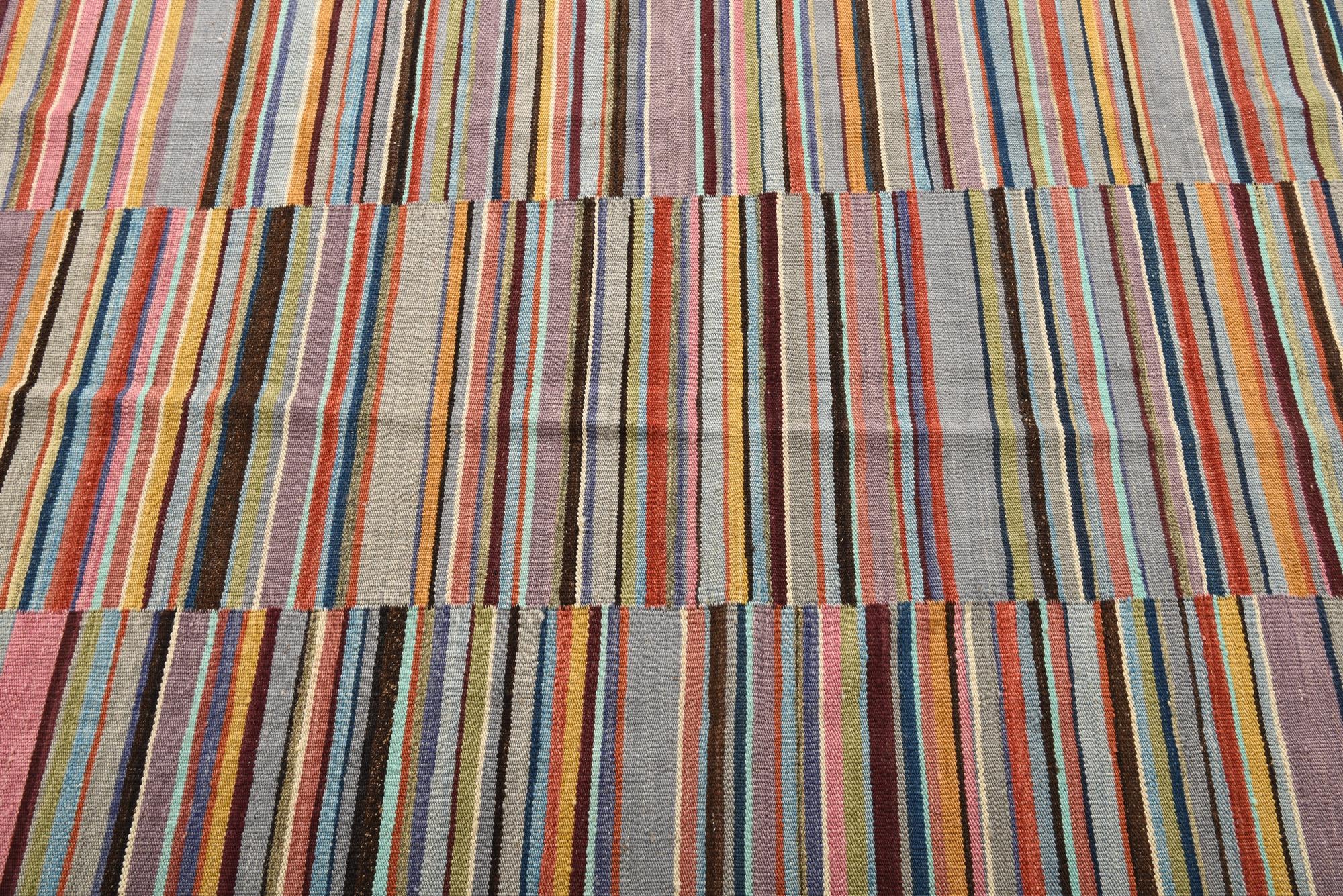 4' 7 x 6' 5 Hand Woven Kilim Modern Wool Rug