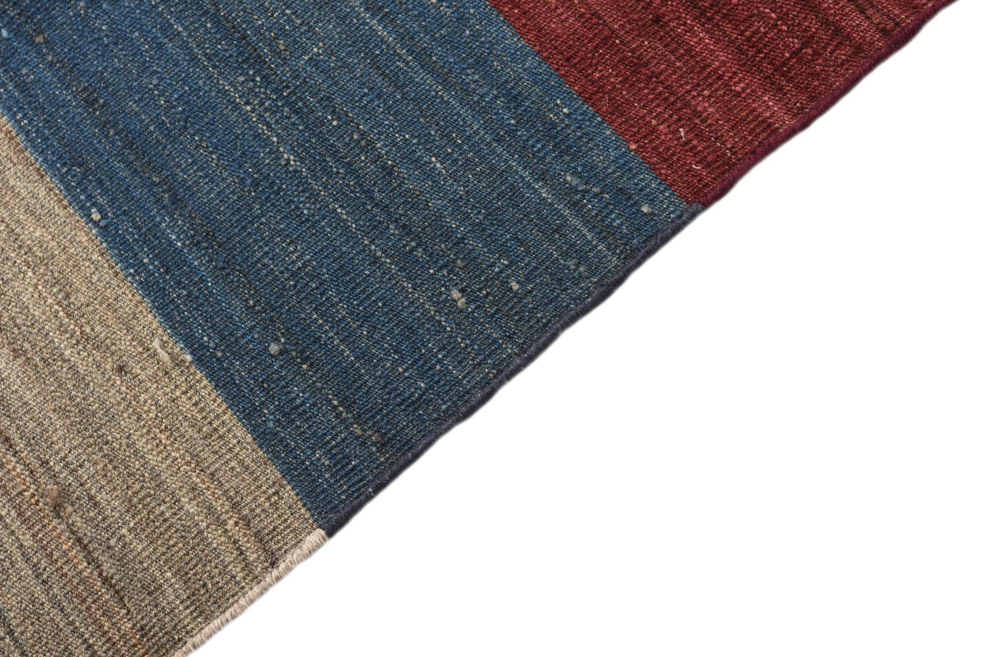 5' 10 x 8' 2 Hand Woven Kilim Modern Wool Rug
