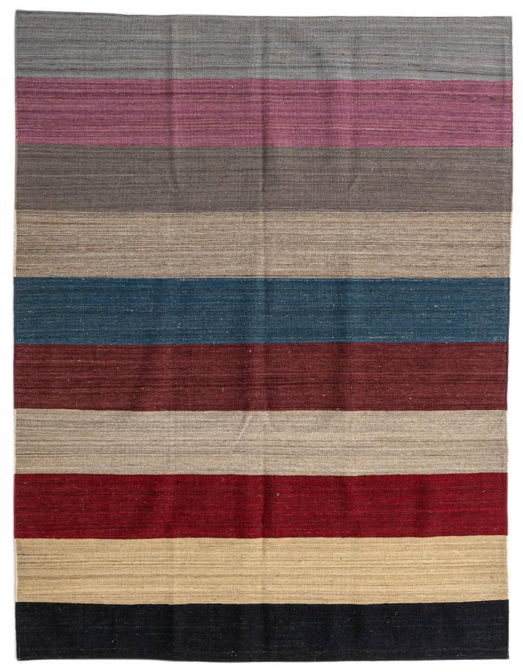 Detail image of 5' 10 x 8' 2 Hand Woven Kilim Modern Wool Rug
