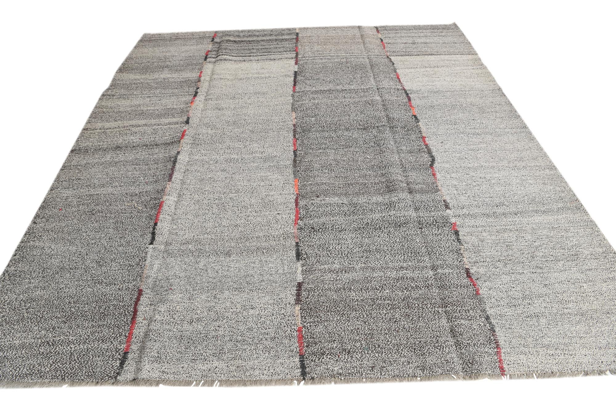 8' 9 x 9' 9 Hand Woven Kilim Modern Wool Rug