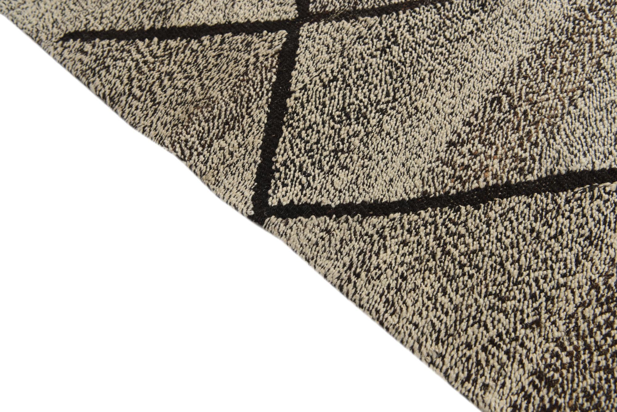7' 3 x 9' Hand Woven Kilim Modern Wool Rug