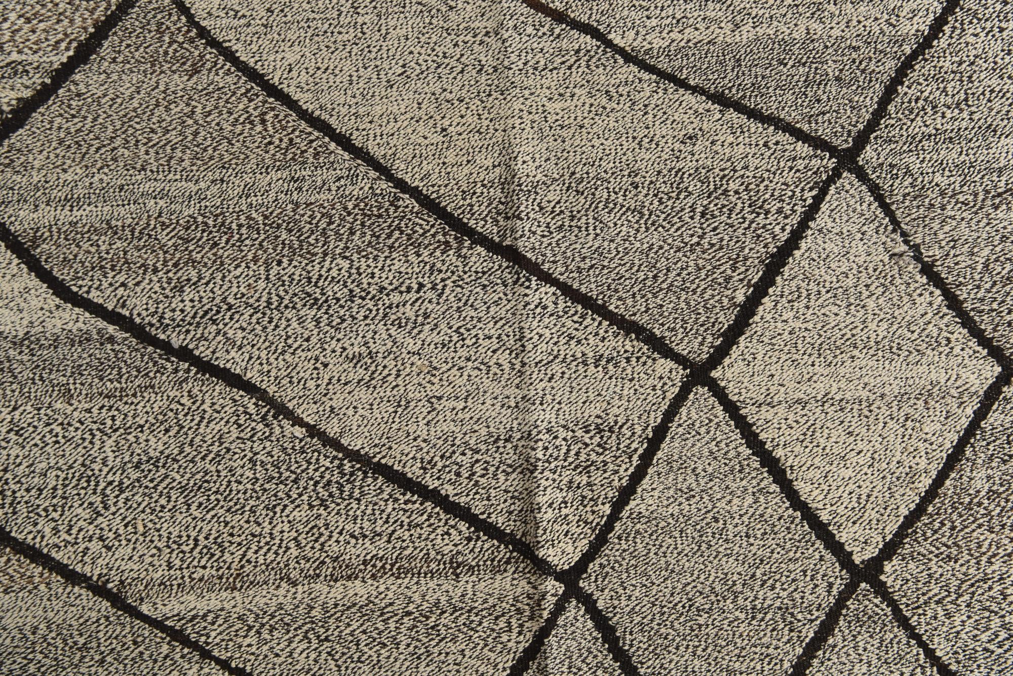 7' 3 x 9' Hand Woven Kilim Modern Wool Rug