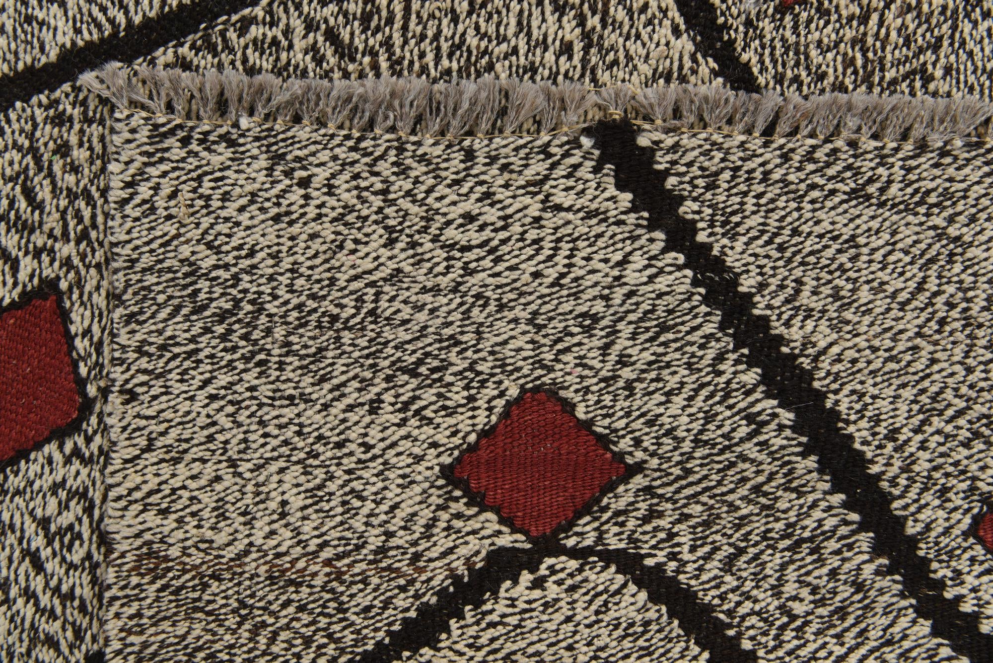 7' 3 x 9' Hand Woven Kilim Modern Wool Rug
