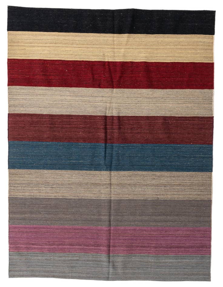 Detail image of 5' 7 x 8' Hand Woven Kilim Modern Wool Rug