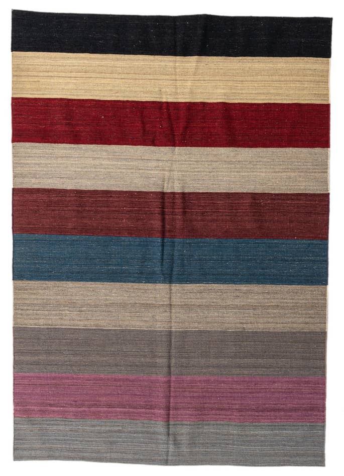 Detail image of 5' 7 x 8' Hand Woven Kilim Modern Wool Rug