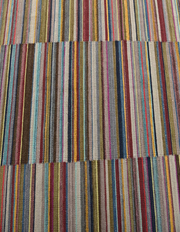 Detail image of 4' 9 x 6' 6  Hand Woven Kilim Modern Wool Rug