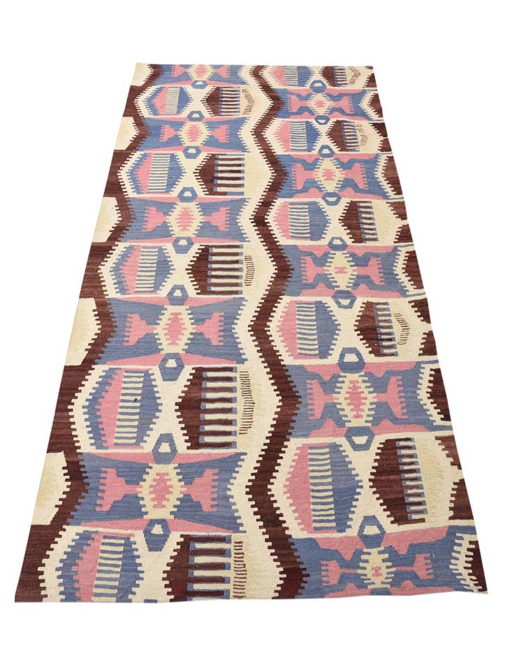 Detail image of 5' 4 x 6' 6 Hand Woven Kilim Modern Wool Rug