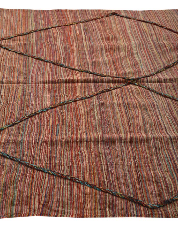 Detail image of 5' 8 x 8' 2  Hand Woven Kilim Modern Wool Rug