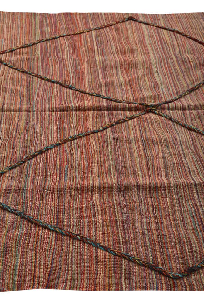 5' 8 x 8' 2 Hand Woven Kilim Modern Wool Rug