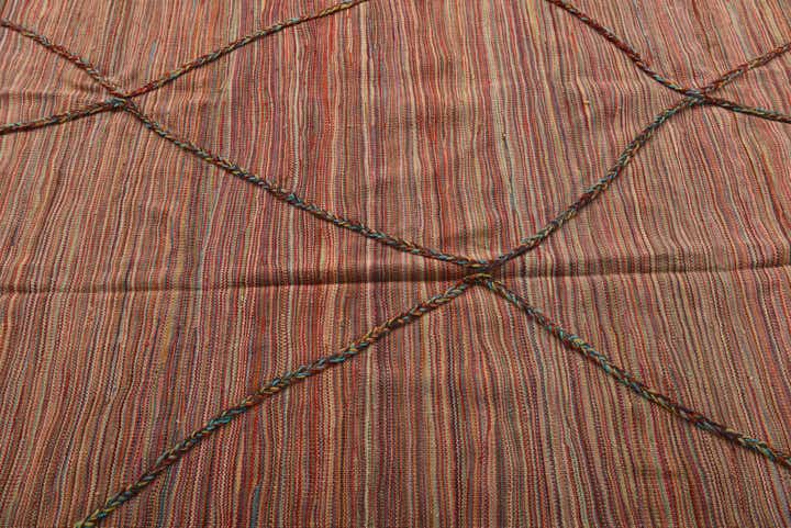 5' 8 x 8' 2 Hand Woven Kilim Modern Wool Rug