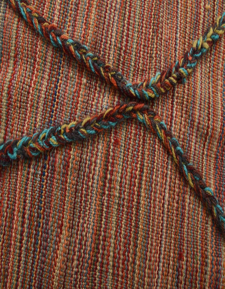 Detail image of 5' 8 x 8' 2  Hand Woven Kilim Modern Wool Rug