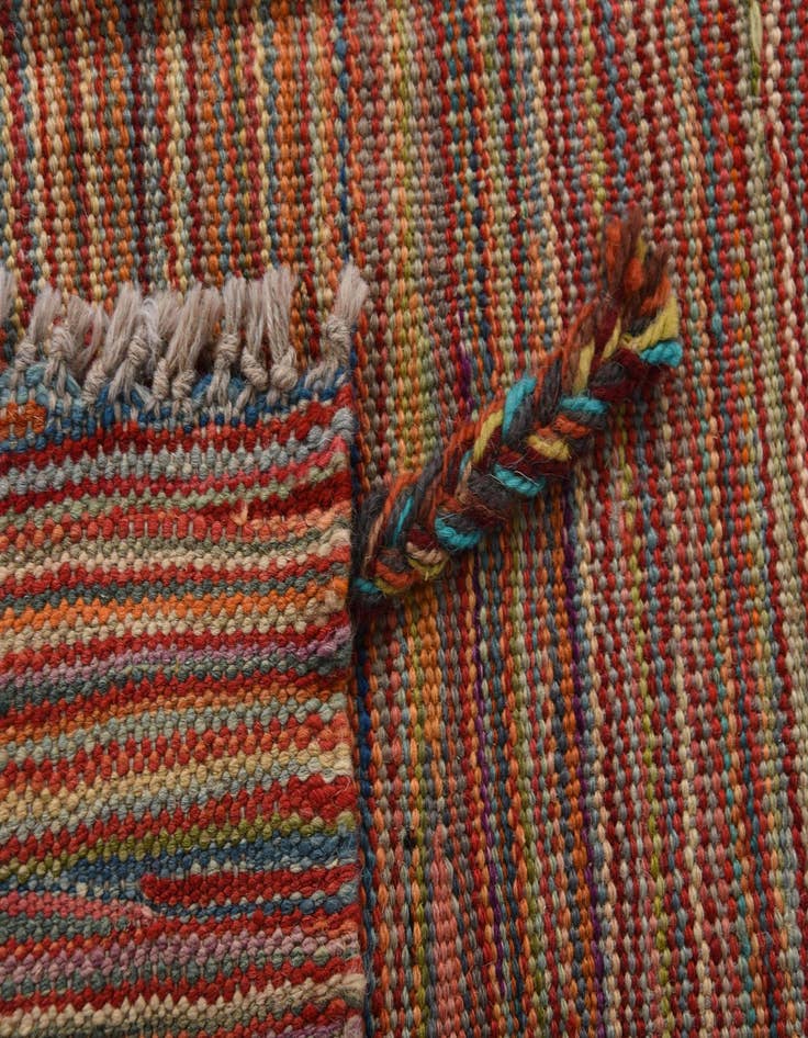 Detail image of 5' 8 x 8' 2  Hand Woven Kilim Modern Wool Rug