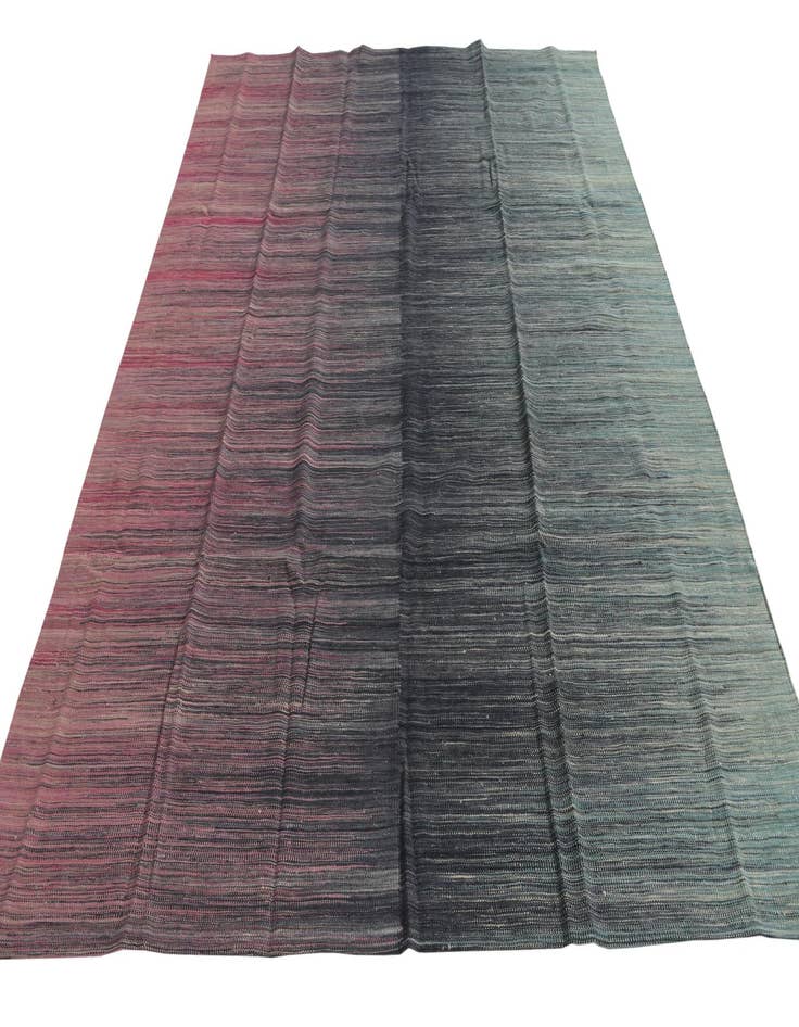 Detail image of 7' 8 x 9' 7  Hand Woven Kilim Modern Wool Rug