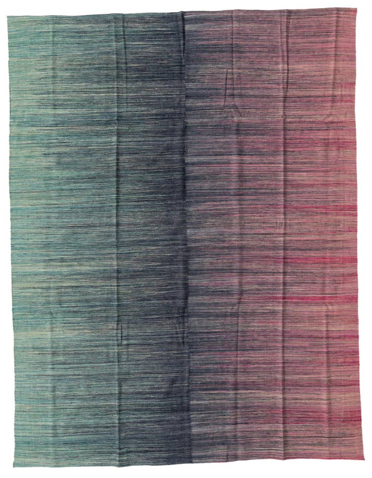 Detail image of 7' 8 x 9' 7 Hand Woven Kilim Modern Wool Rug