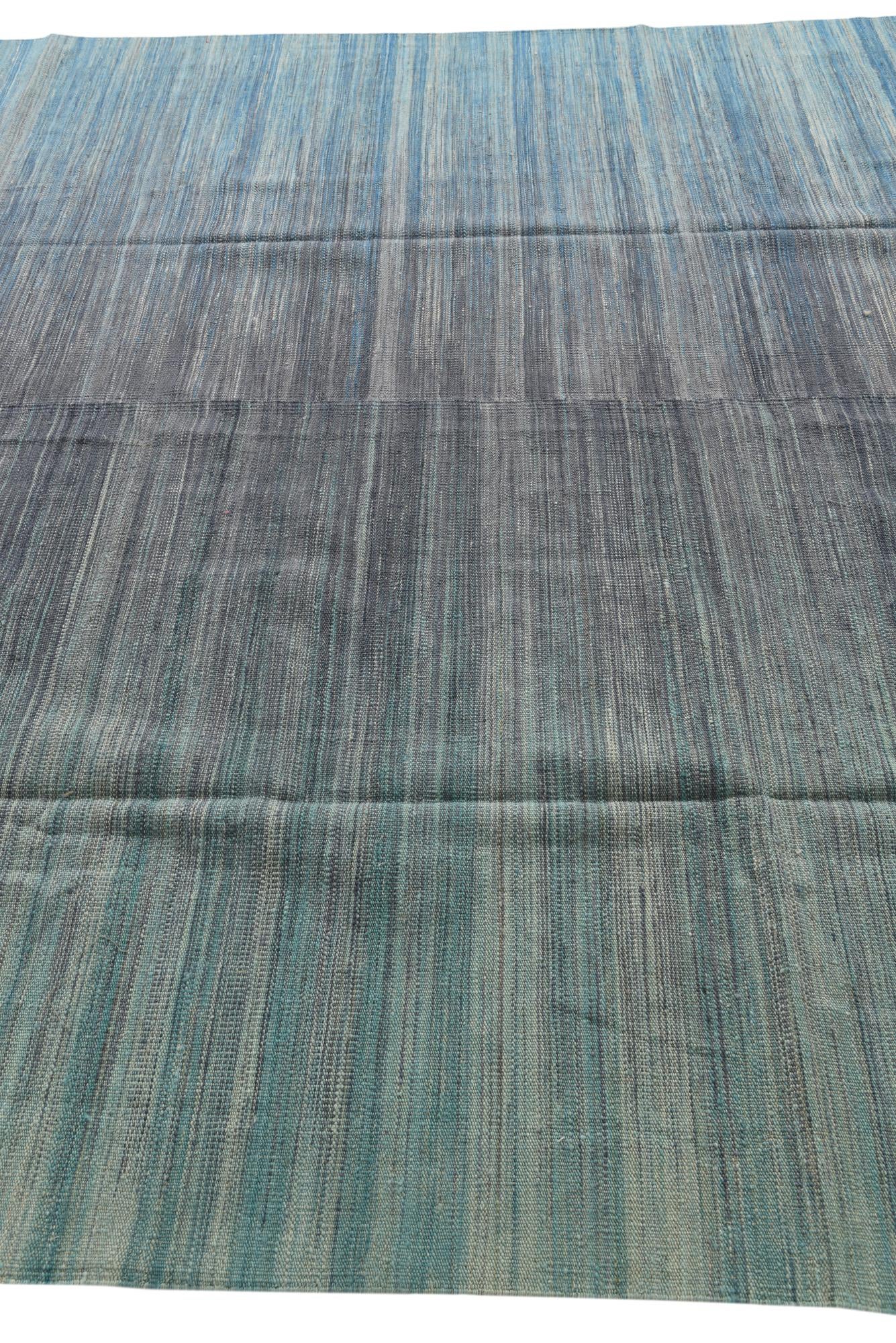 7' 10 x 9' 8 Hand Woven Kilim Modern Wool Rug