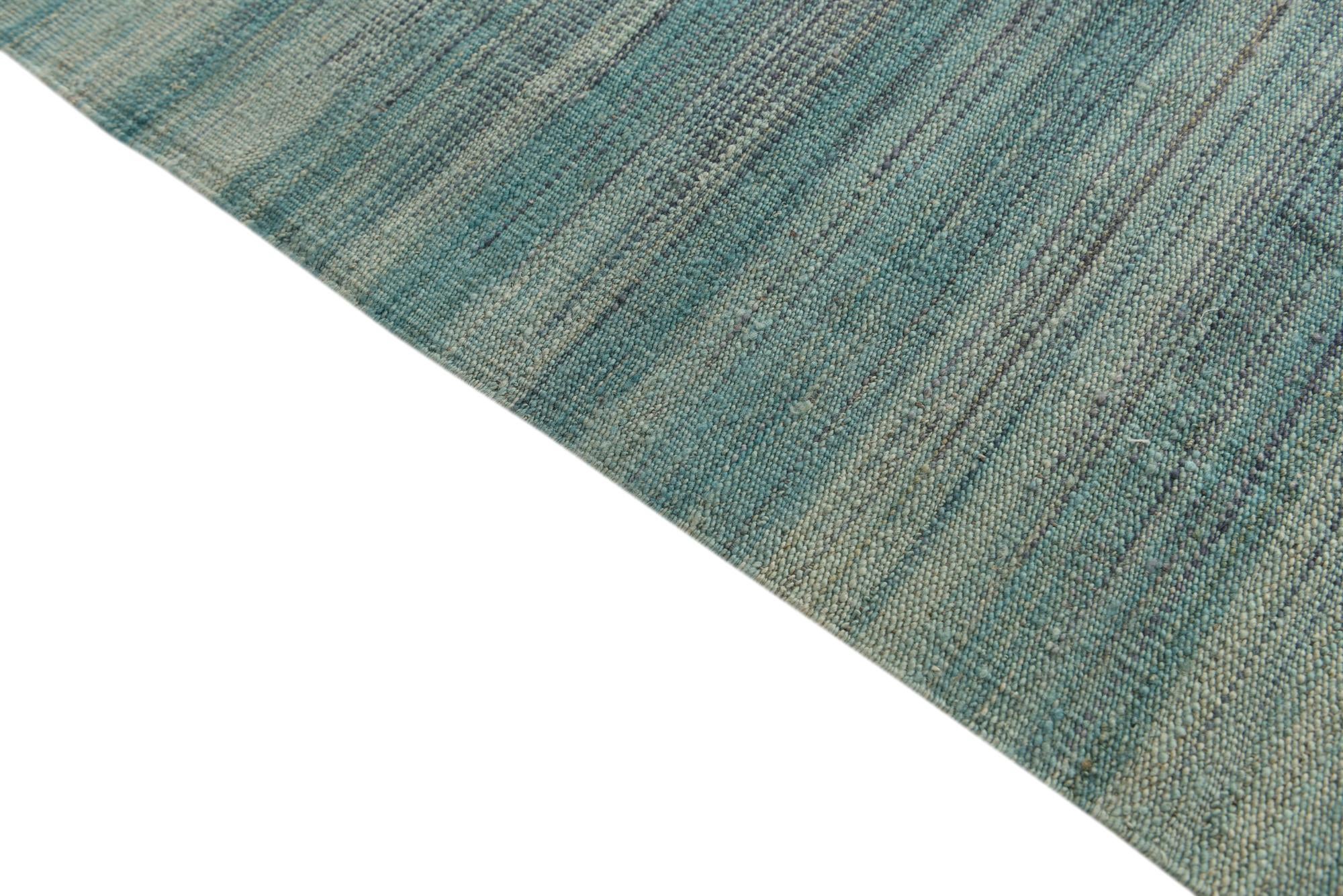 7' 10 x 9' 8 Hand Woven Kilim Modern Wool Rug