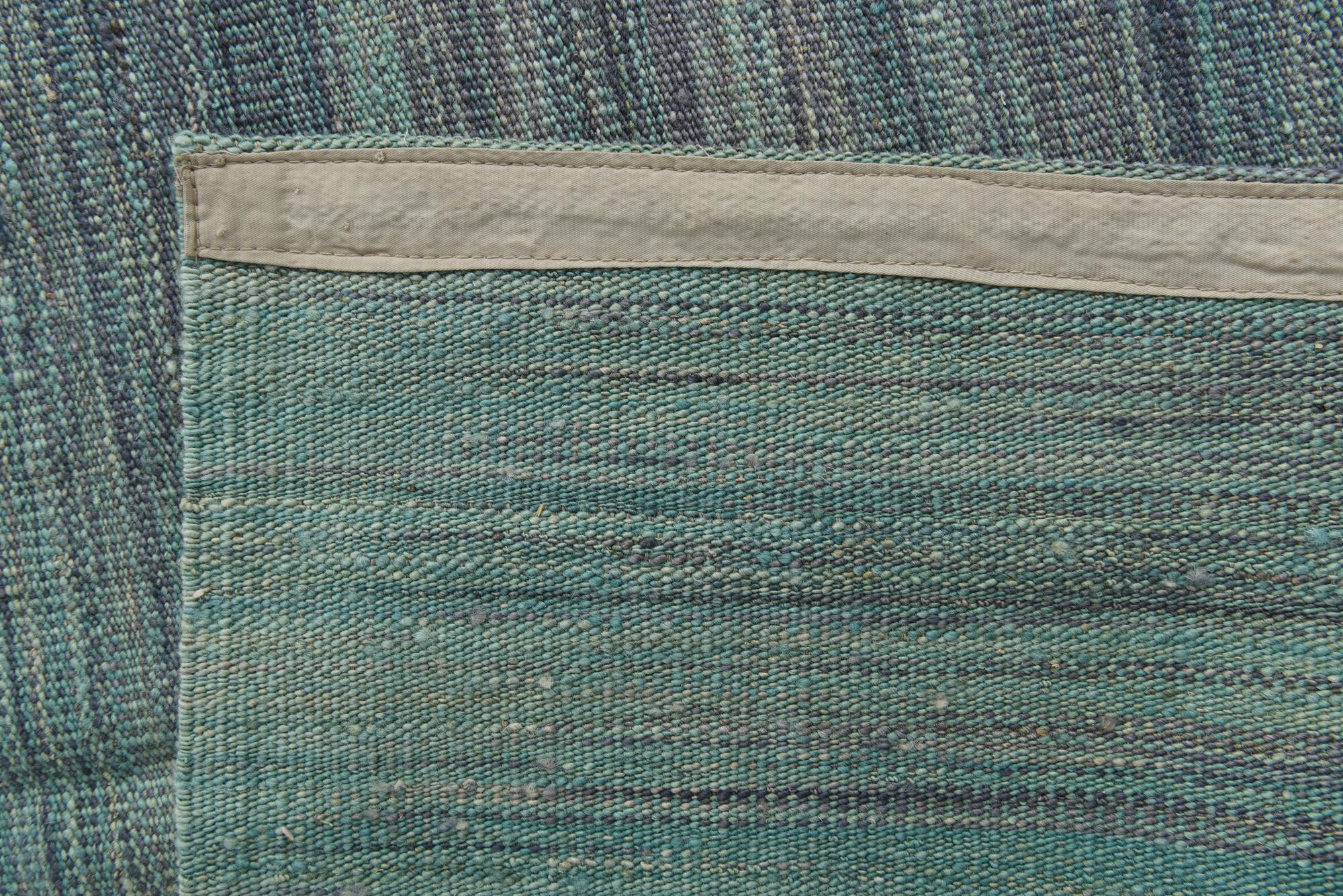 7' 10 x 9' 8 Hand Woven Kilim Modern Wool Rug