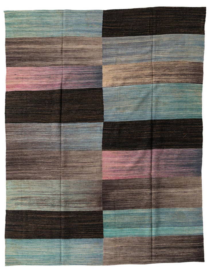 Detail image of 8' x 9' 7 Hand Woven Kilim Modern Wool Rug