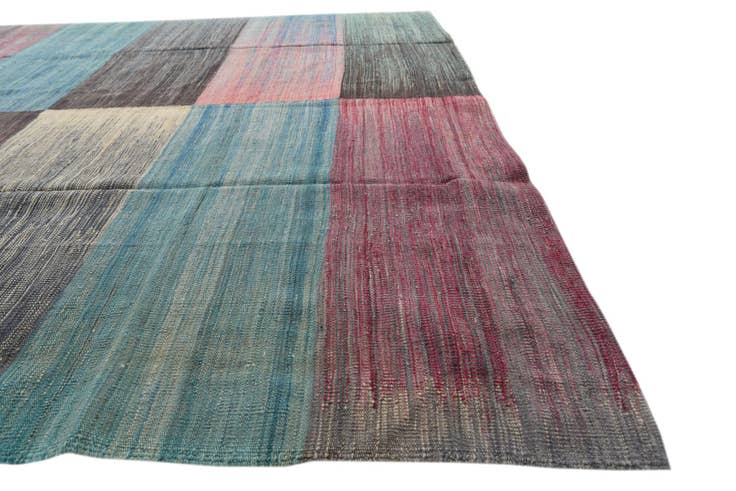 Detail image of 7' 9 x 9' 8 Hand Woven Kilim Modern Wool Rug
