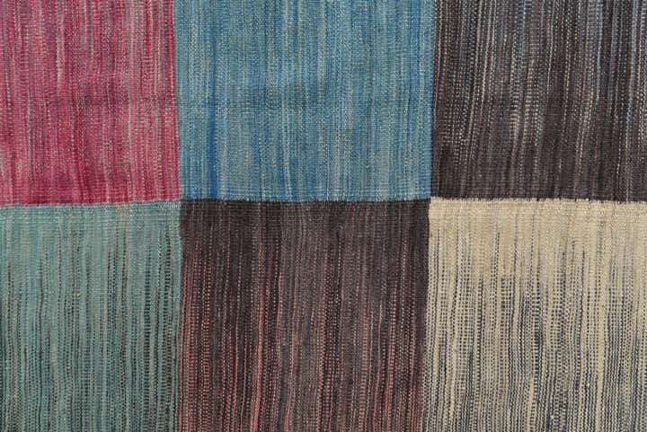 7' 9 x 9' 8 Hand Woven Kilim Modern Wool Rug