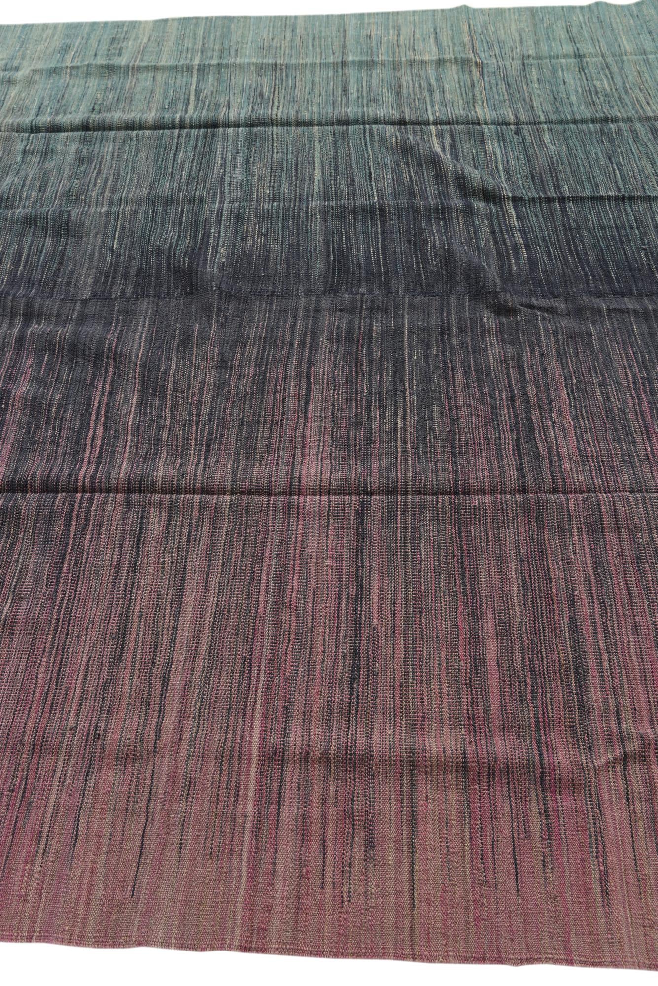 8' x 9' 7 Hand Woven Kilim Modern Wool Rug