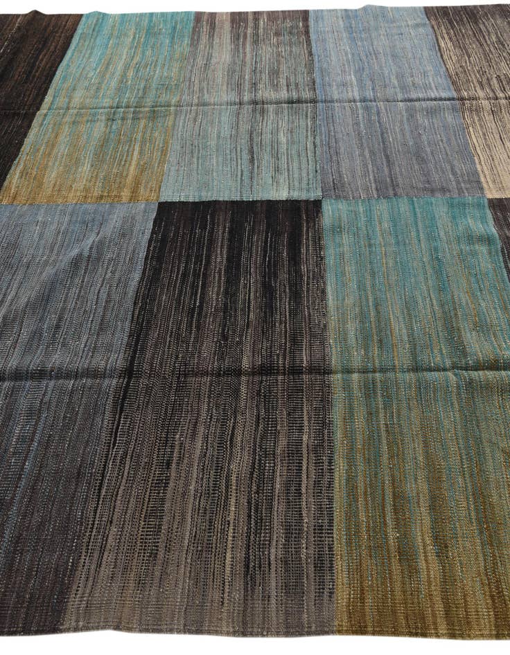 Detail image of 7' 10 x 9' 6  Hand Woven Kilim Modern Wool Rug