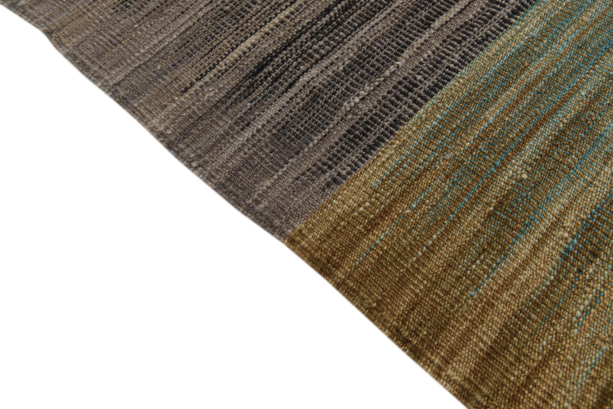 7' 10 x 9' 6 Hand Woven Kilim Modern Wool Rug