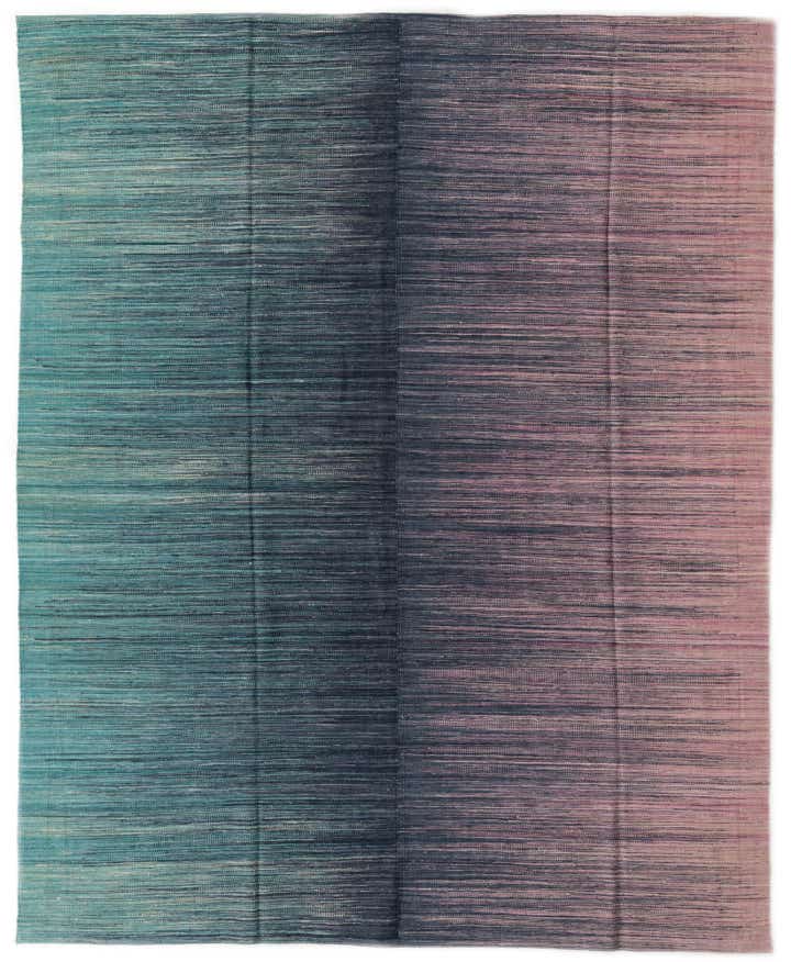 7' 9 x 9' 6 Hand Woven Kilim Modern Wool Rug